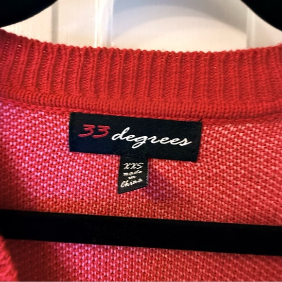 32 Degrees Red and Pink Heart Cardigan Sweater - Picture 3 of 6
